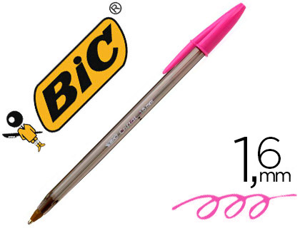 Bolígrafo Bic Cristal Fun tinta rosa